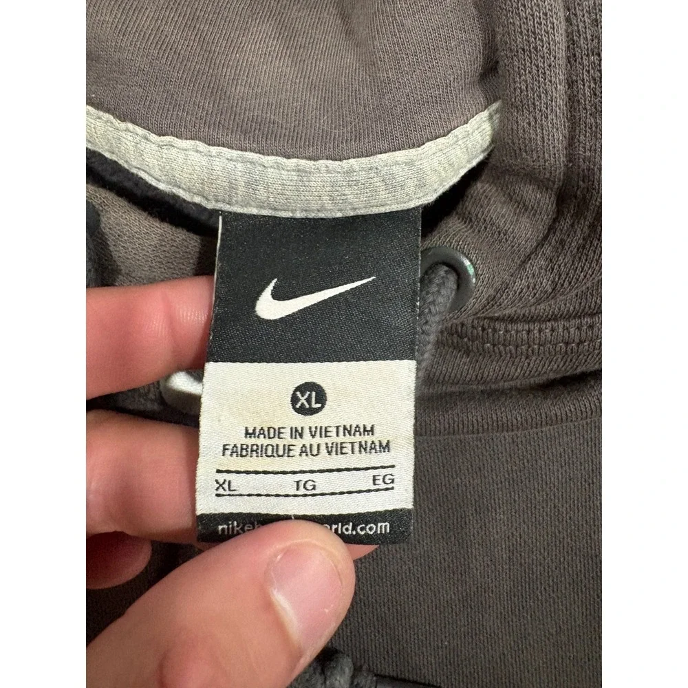 Nike custom Graphic Pullover Hoodie Charcoal Gray XL Mens Sweatshirt